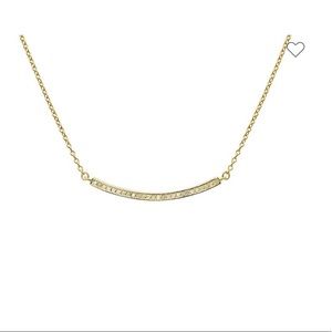 ADORNIA 14K Gold Mercer Bar Diamond Necklace